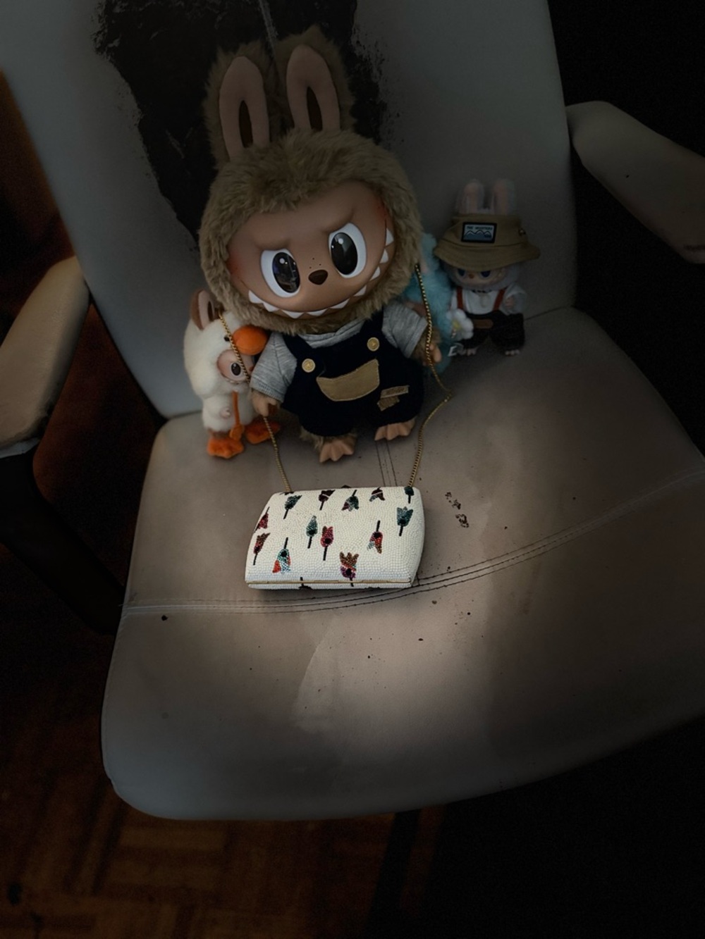 Judith Leiber Crystal Minaudière Clutch Multicolor Novelty Chain Evening Bag